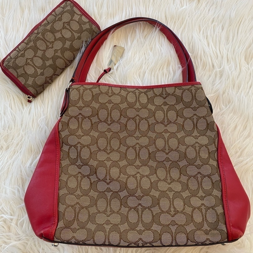 👜 COACH 👜EDIE SHOULDER BAG 31 IN SIGNATURE (COACH‎ F36466) - Picture 14 of 15